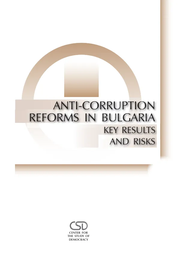 Anti-corruption reforms in Bulgairia : key results and risks