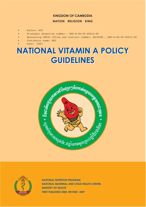 National vitamin A policy guidelines