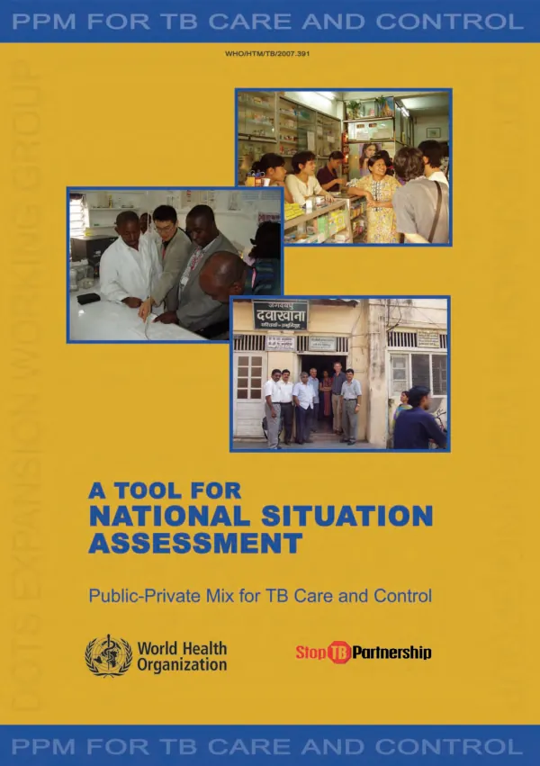 Public-private mix for TB care and control : a tool for national situation assessment