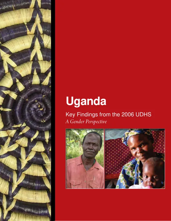 Key findings from the 2006 UDHS : a gender perspective