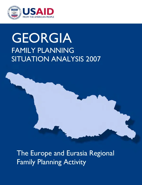 Georgia family planning situation analysis 2007