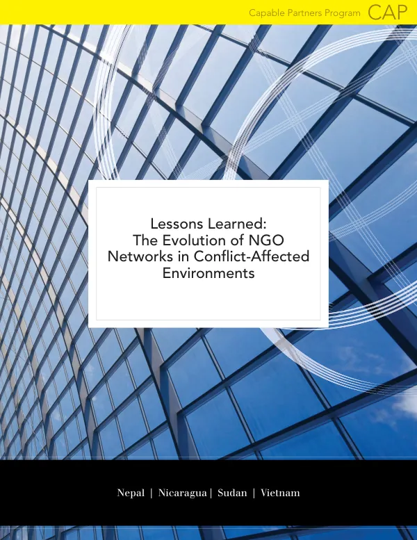 Lessons learned : the evolution of NGO networks in conflict-affected environments