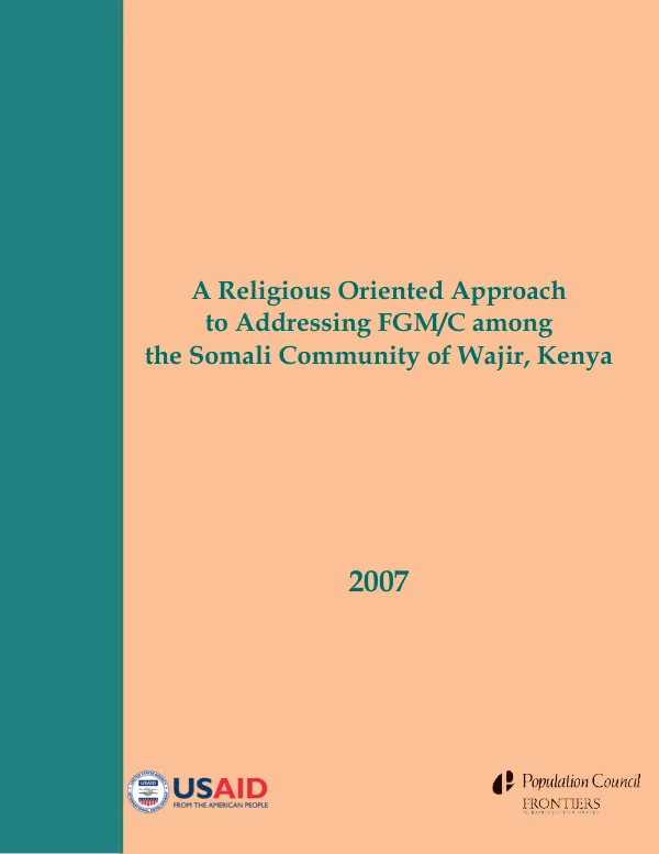 A religious oriented approach to addressing FGM/C among the Somali community of Wajir, Kenya