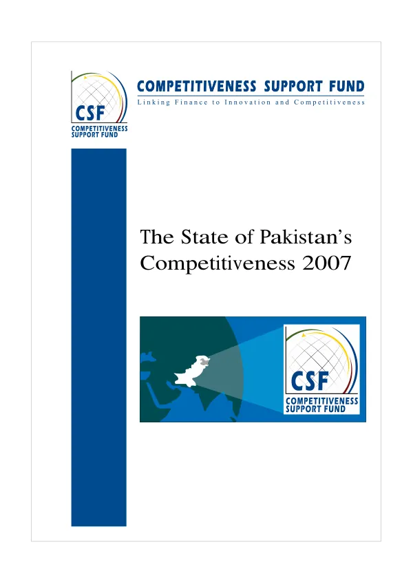 The state of Pakistan"s competitiveness 2007