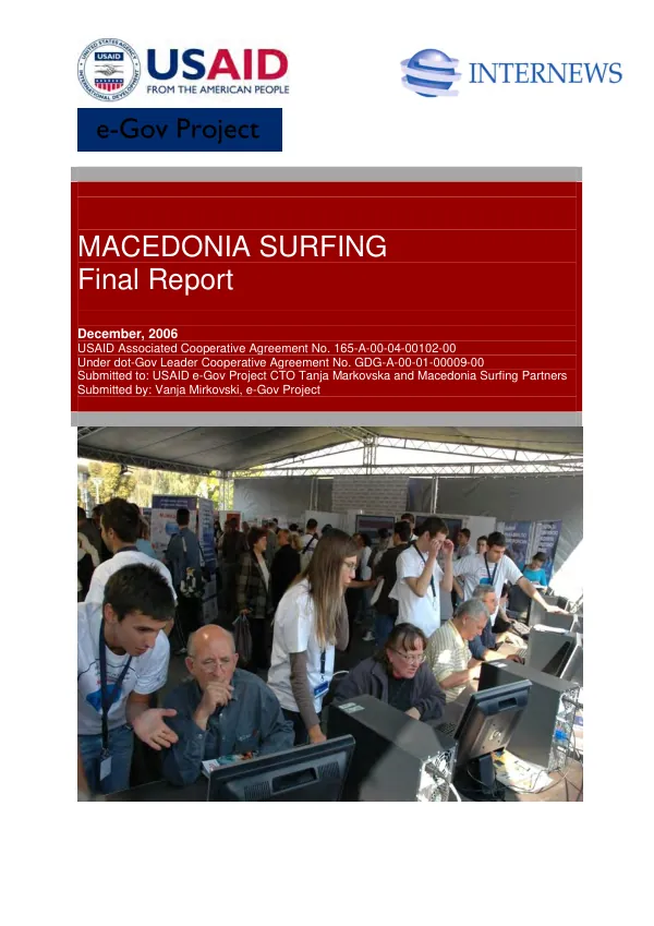 e-Gov project : Macedonia surfing -- final report