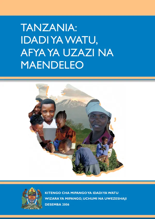 Tanzania : idadiya watu, afya ya uzazi na maendeleo