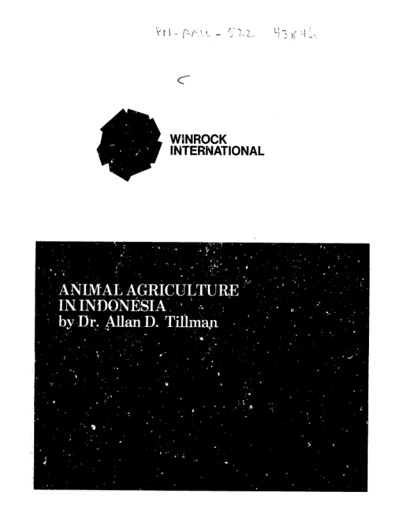 Animal agriculture in Indonesia