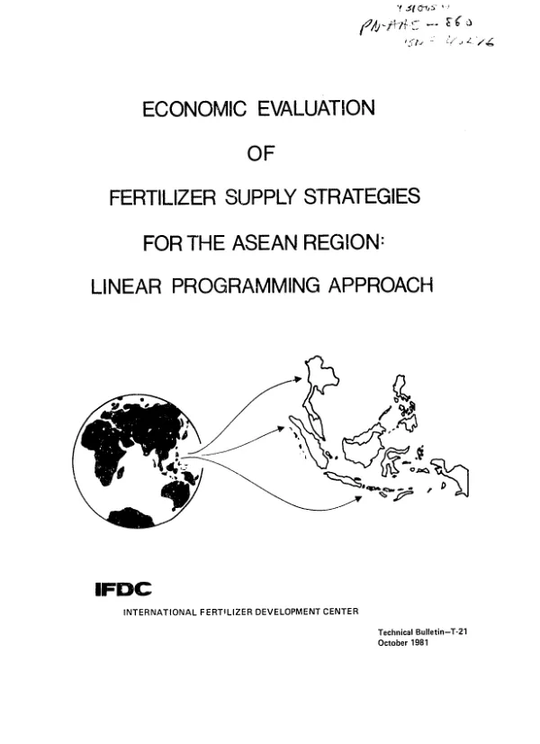 Economic evaluation of fertilizer supply strategies for the ASEAN region : linear programming approach