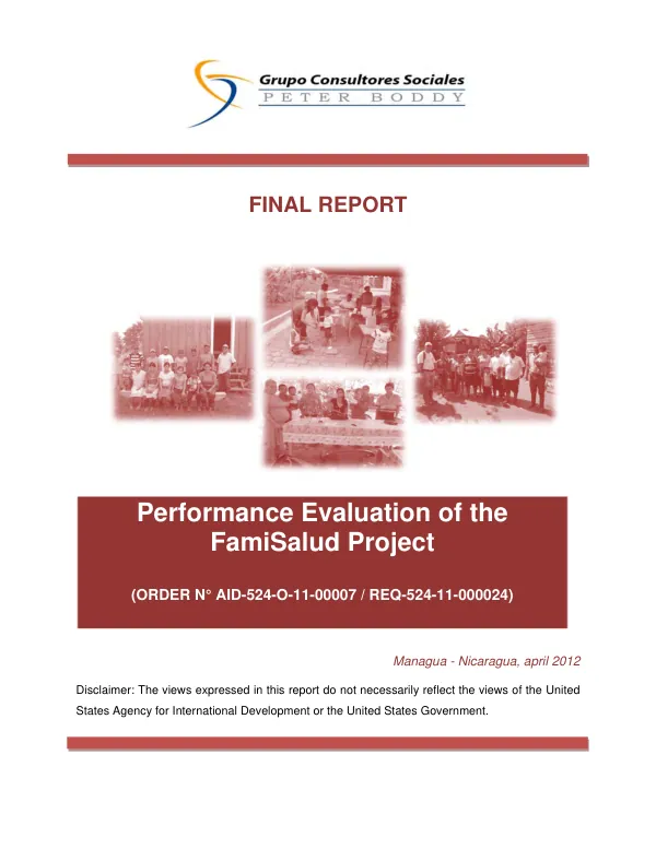 In-depth evaluation and end of project status report on the Quito Working Boys" Center