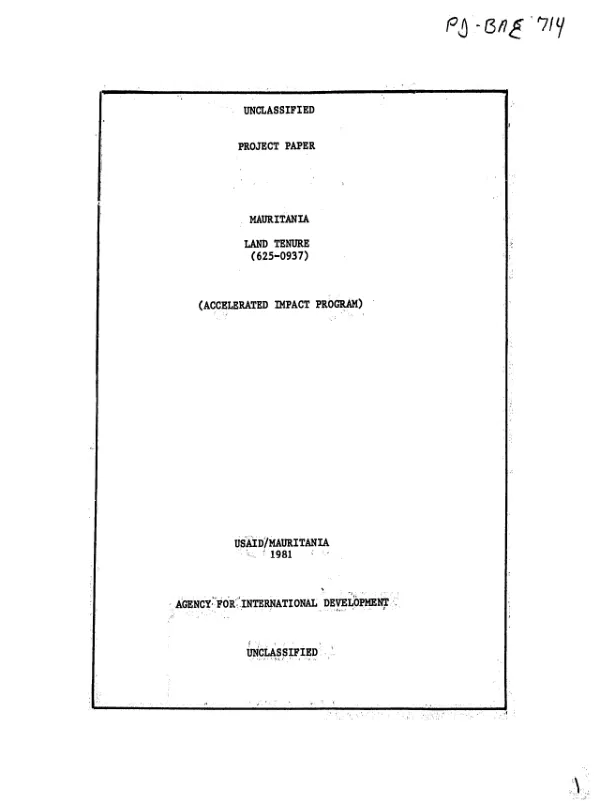 Land tenure/A. I. P.