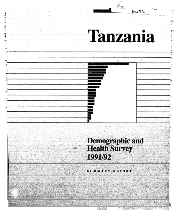 Tanzania demographic and health survey 1991/92 : summary report