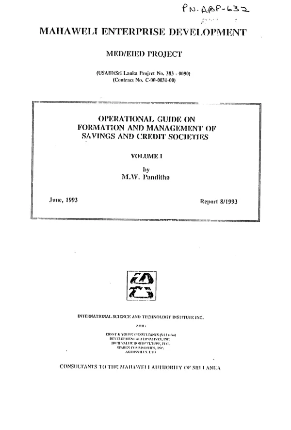 Operational guide on formation and management of savings and credit societies