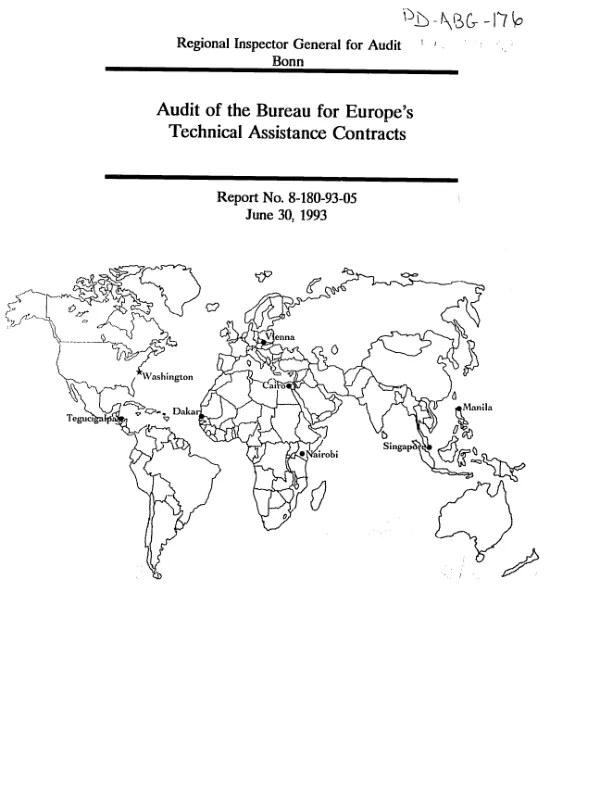 Audit of the Bureau for Europe"s technical assistance contracts