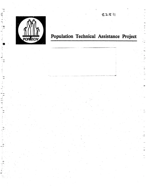 Final evaluation of the Pakistan social marketing of contraceptives project, no. 391-0484