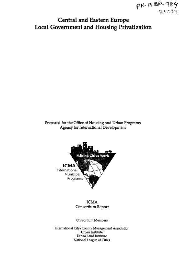 Framework for the developing of the legal and administrative structure for implementing an ad valorem property tax in Poland