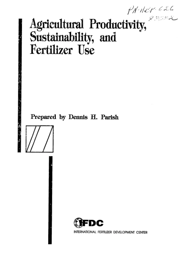 Agricultural productivity, sustainability, and fertilizer use