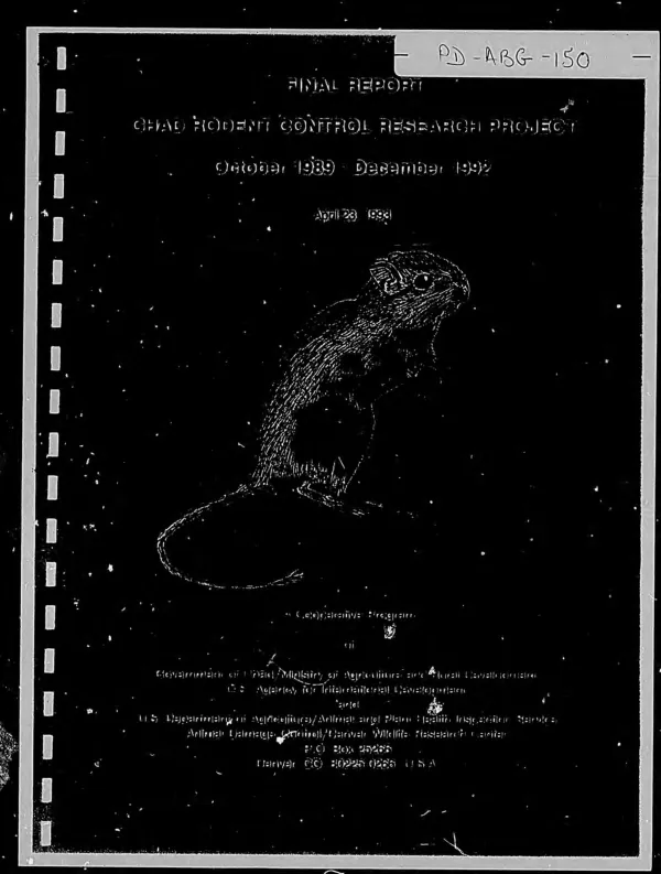 Final report : Chad rodent control research project -- October 1989-December 1992