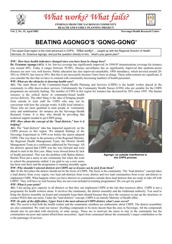 Beating Agongo"s "gong-gong"