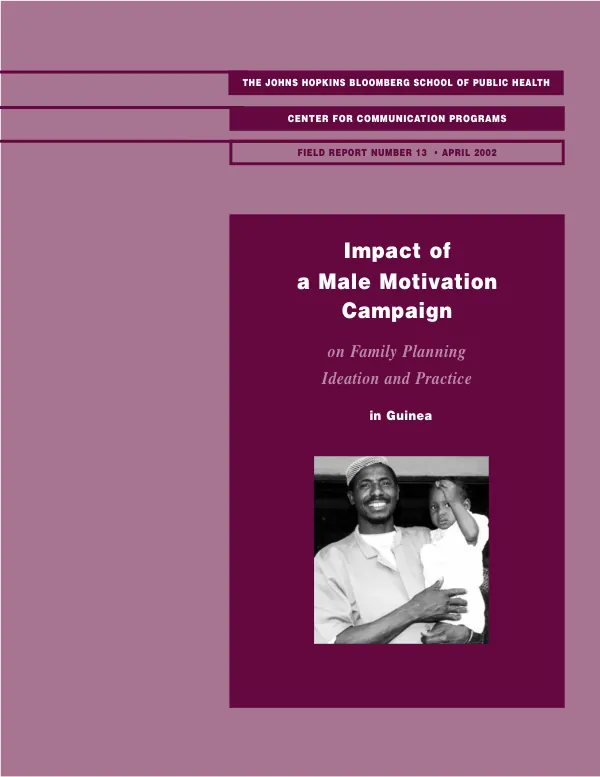 Impact of a male motivation campaign on family planning ideation and practice in Guinea
