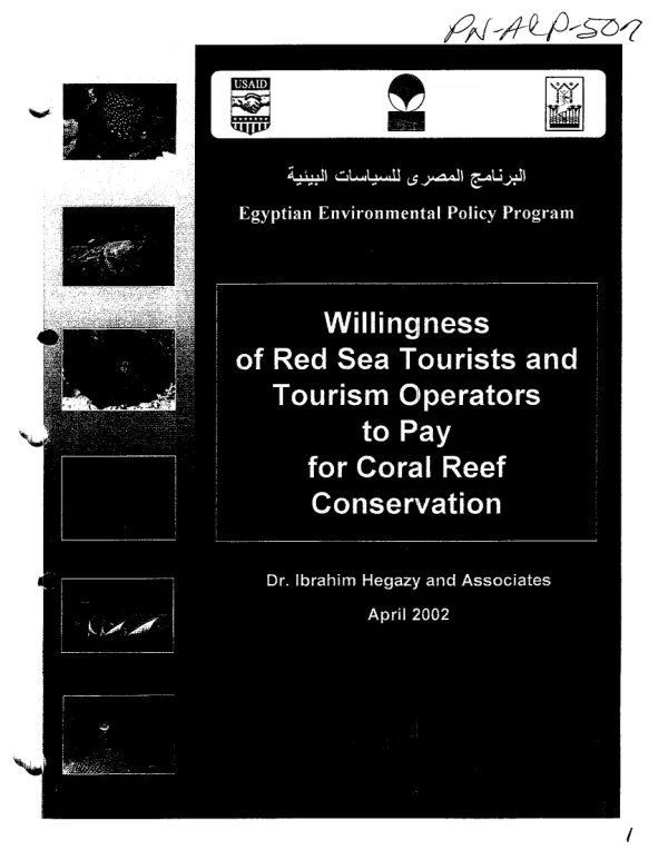 Willingness of Red Sea tourists and tourism operators to pay for coral reef conservation