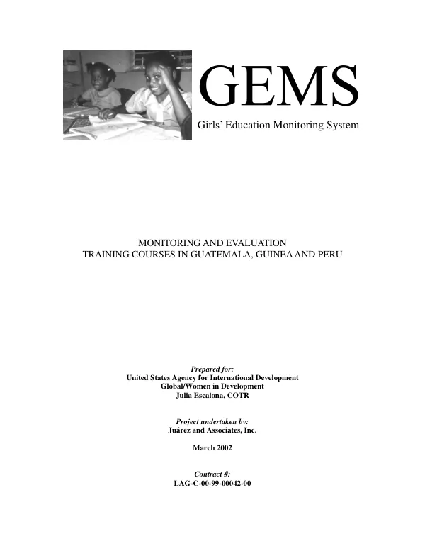 Monitoring and evaluation training courses in Guatemala, Guinea and Peru
