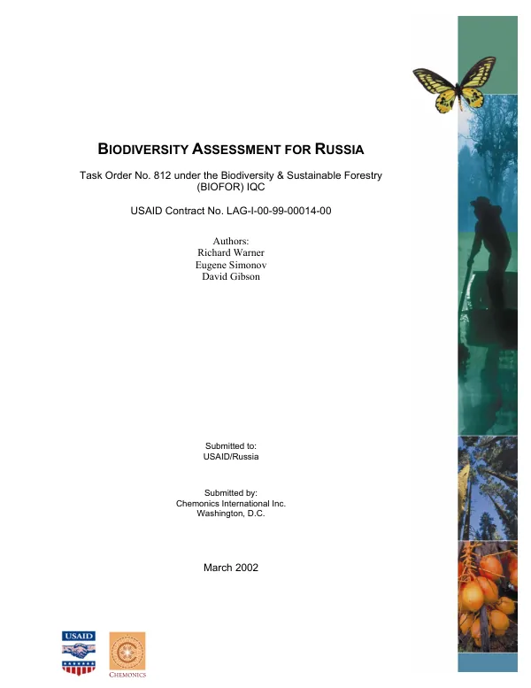 Biodiversity assessment for Russia