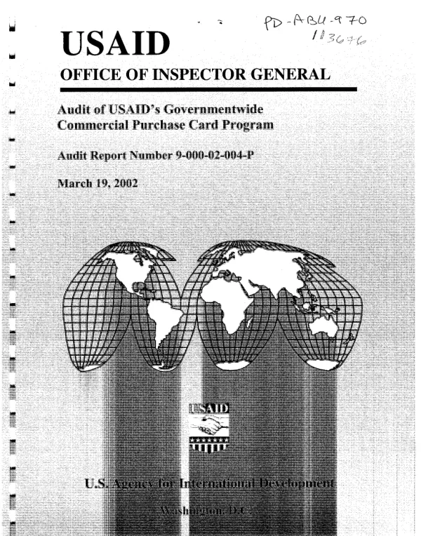 Audit of USAID"s governmentwide commercial purchase card program