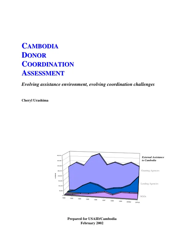 Cambodia donor coordination assessment : evolving assistance environment, evolving coordination challenges