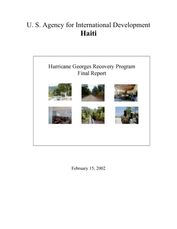 Hurricane Georges recovery program : final report