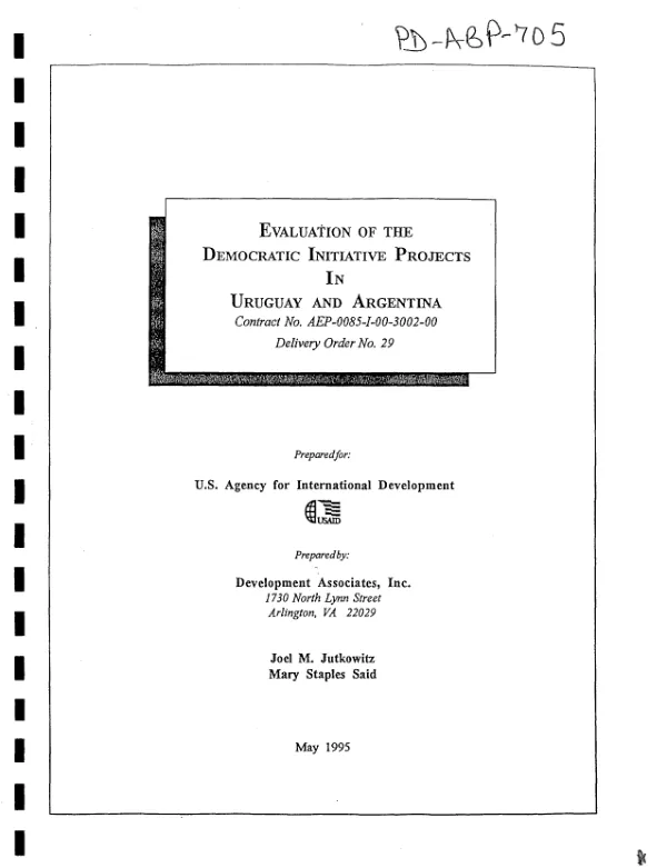 Evaluation of the democratic initiative projects in Uruguay and Argentina