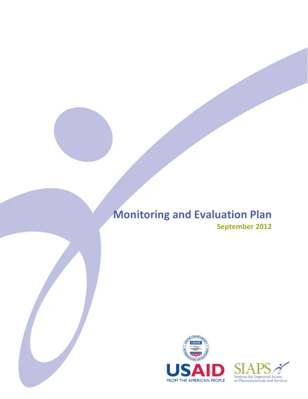 Monitoring and Evaluation Plan: September 2012