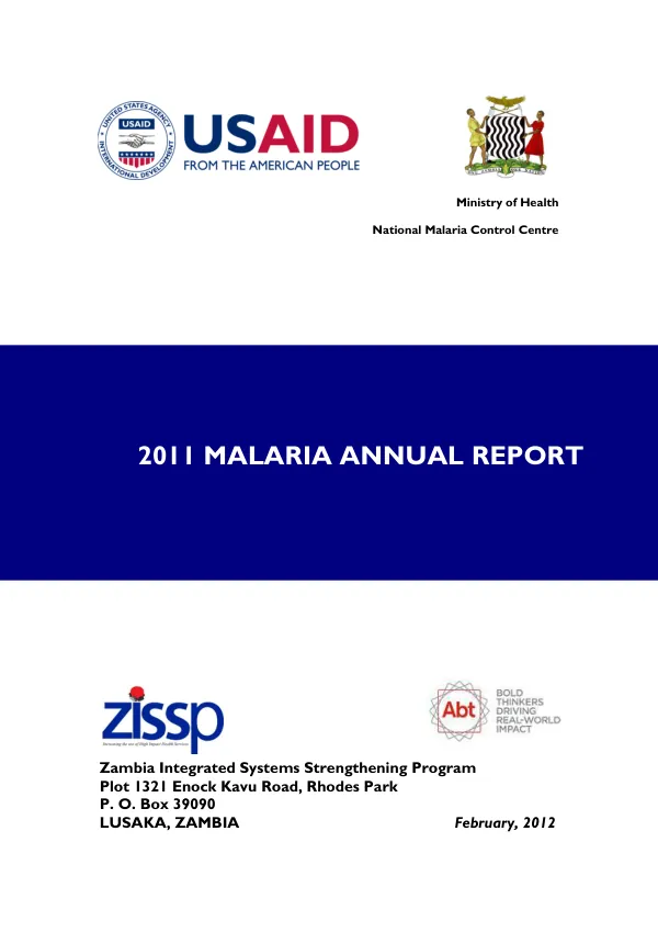 2011 Malaria Annual Report
