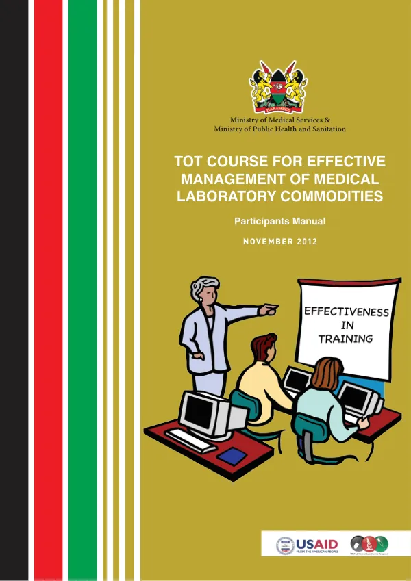 Tot Course for Effective Management of Medical Laboratory Commodities: Participant Manual