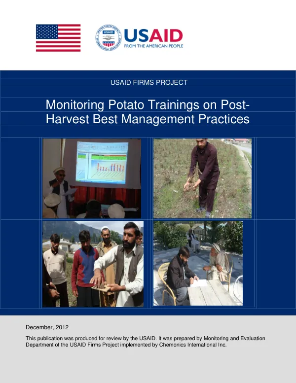 Monitoring Potato Trainigs on Post-Harvest Best Management Practices