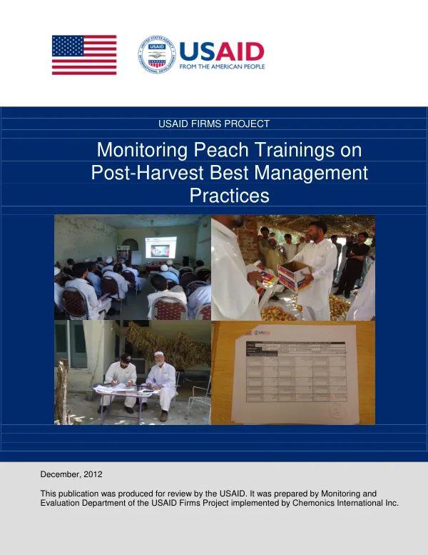 Monitoring Peach Trainings on Post-Harvest Best Management Practices