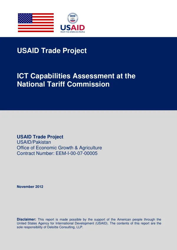 ICT Capabilities Assessment at the National Tariff Commission