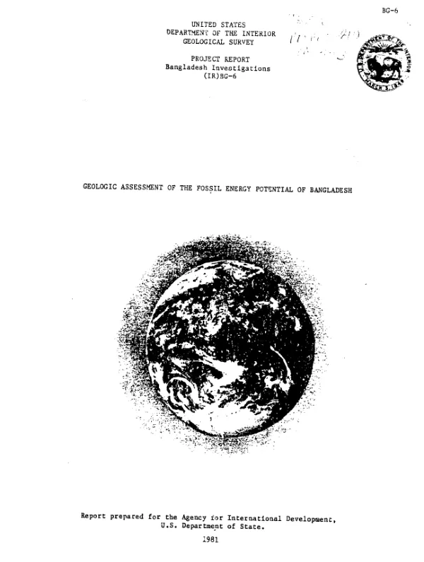 Geologic assessment of the fossil energy potential of Bangladesh