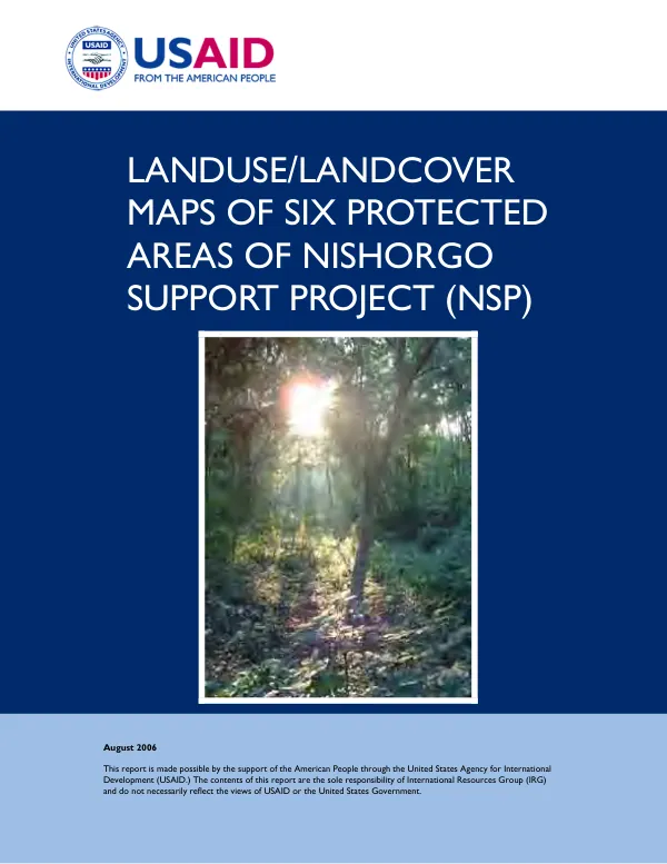 Landuse/landcover maps of six protected areas of Nishorgo support project (NSP)