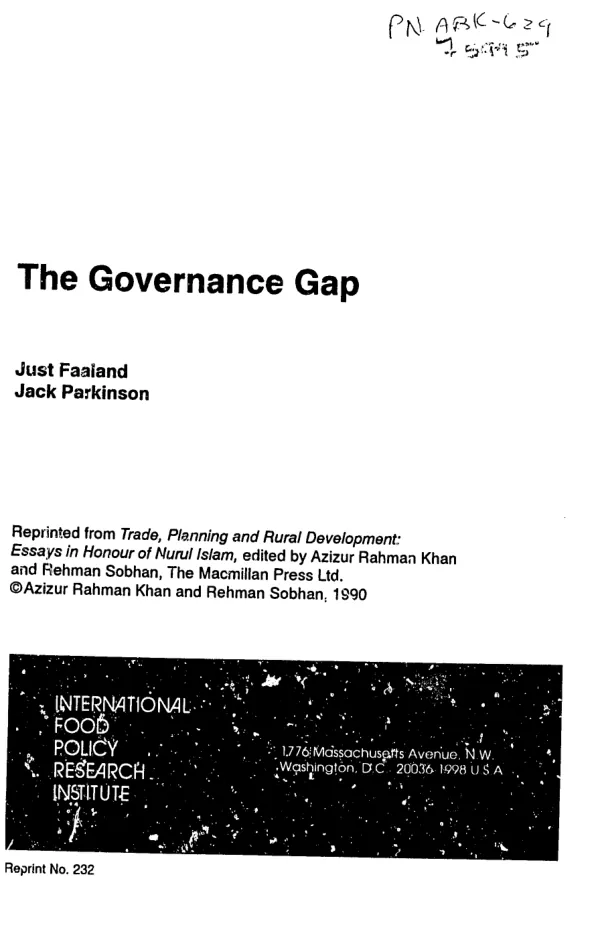 Governance gap