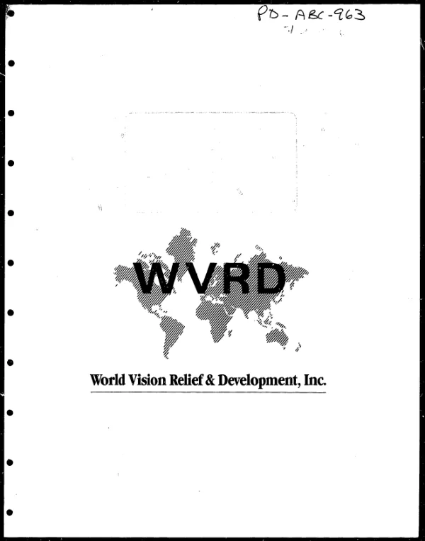 AID matching grant program : Africa water program -- end of project 1987-1990 report