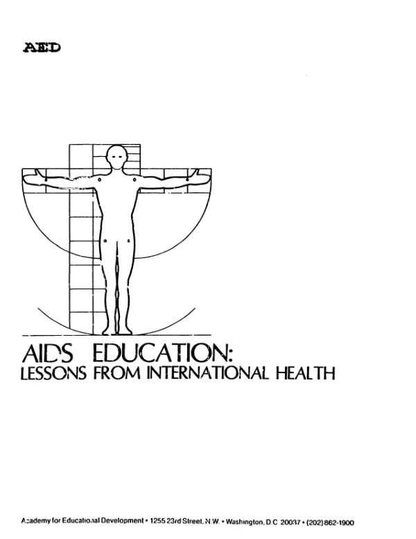AIDS education : lessons from international health