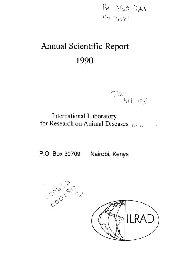 Annual scientific report -- 1990
