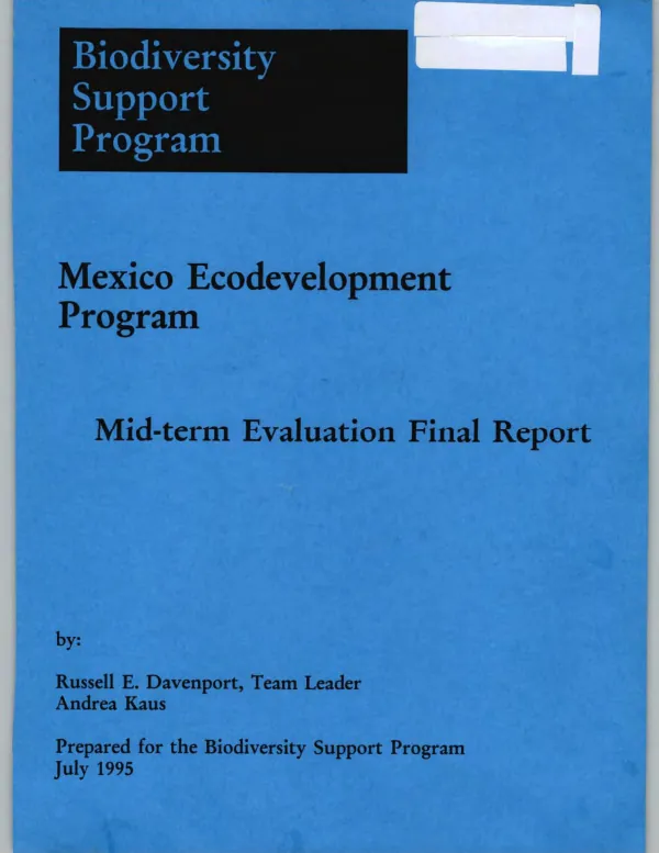 Mexico ecodevelopment program : mid-term evaluation final report
