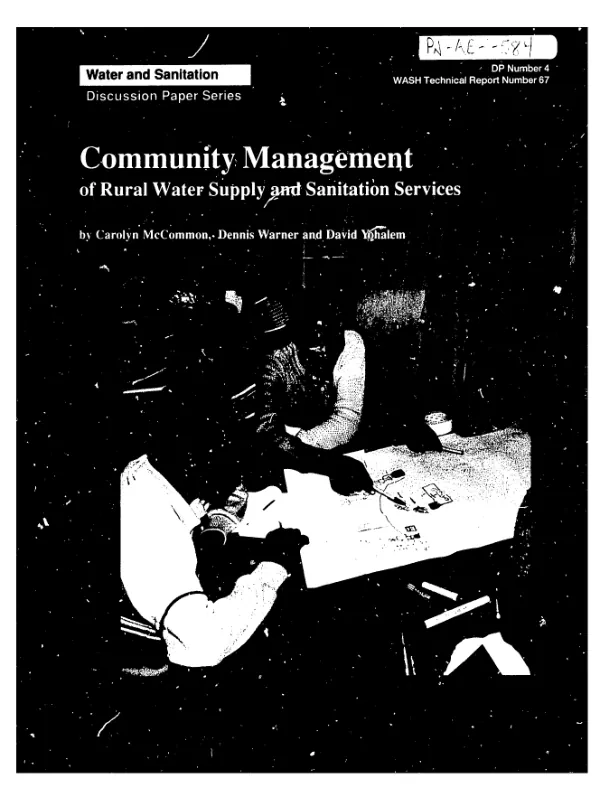 Community management of rural water supply and sanitation services
