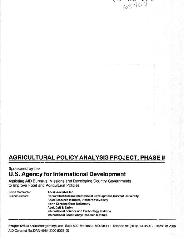 Niger : monitoring the effect of policy reform