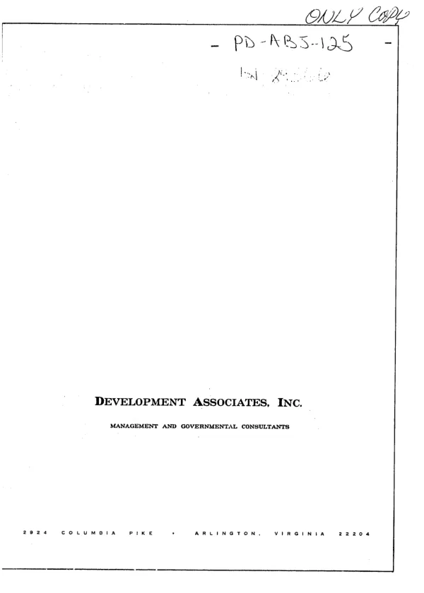 Draft final report on the National Association of the Partners of the Americas (Colombian partnerships)