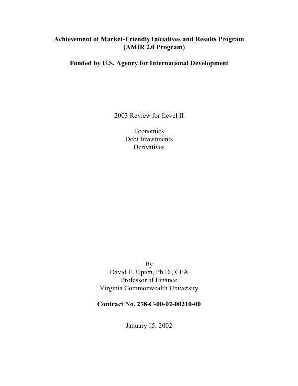 Agricultural production and credit project (APCP) baseline survey : volume II -- annex material to section III of the baseline survey main text