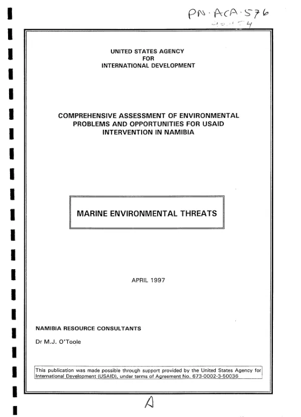 Marine environmental threats