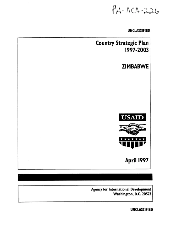 Zimbabwe country strategic plan 1997-2003