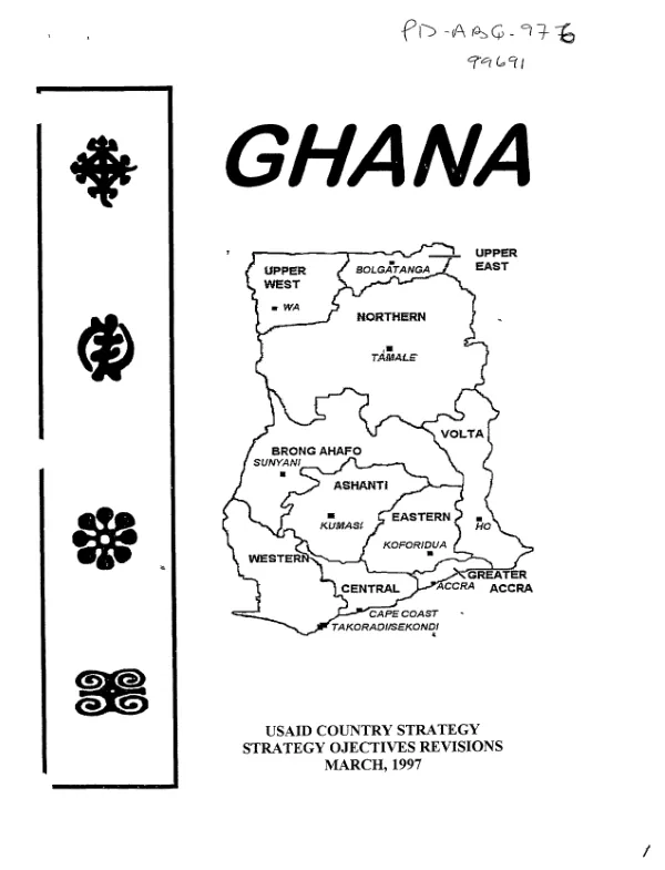 Ghana : USAID country strategy -- strategy objectives revisions